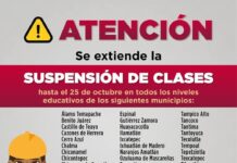 Gobierno del Estado extiende suspensión de clases en 43 municipios
