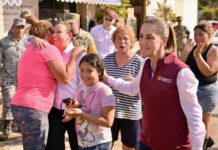 Rocío Nahle y Claudia Sheinbaum coordinan auxilio y ayuda humanitaria en Poza Rica, Álamo y Tempoal