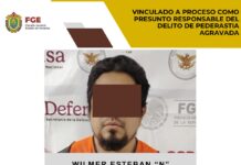 Vinculado a proceso como presunto responsable del delito de pederastia agravada