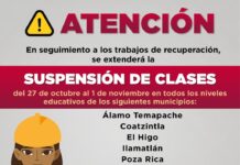 Se extiende suspensión de clases en ocho municipios de la zona norte