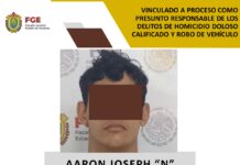 Vinculado a proceso como presunto responsable de los delitos de homicidio doloso calificado y robo de vehículo