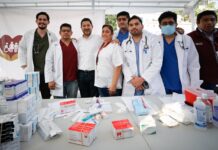 En recorrido por Poza Rica, Martí Batres pide reforzar labores de vacunación