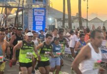 Conquistan Berenice Flores y Eduardo Vargas el Medio Maratón Nocturno Sportline 2025