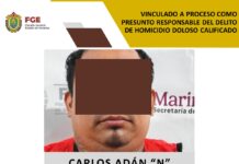 Vinculado a proceso como presunto responsable del delito de homicidio doloso calificado en Córdoba