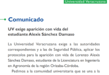 UV exige la aparición con vida de estudiante desaparecido