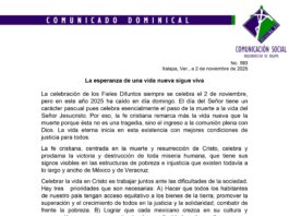 La esperanza de una vida nueva sigue viva: Arquidiócesis de Xalapa
