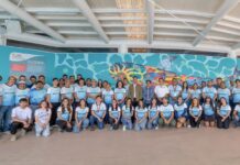 Inauguran mural Los Colores del Golfo de México, en el 33.° aniversario del Aquarium