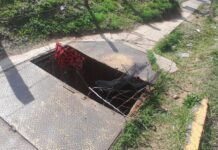 Peligro de accidente eléctrico por registro abierto de CFE en Arco Sur, Xalapa