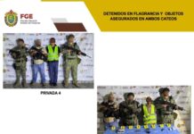 Aseguran droga, armas y cartuchos en operativo realizado en Huatusco; dos detenidos