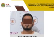 Vinculado a proceso como presunto responsable del delito de homicidio doloso