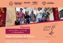 SECVER lleva la Galería Móvil de Diego Rivera a Papantla