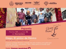 SECVER lleva la Galería Móvil de Diego Rivera a Papantla
