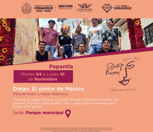 SECVER lleva la Galería Móvil de Diego Rivera a Papantla