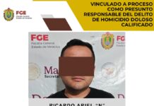 Vinculado a proceso como presunto responsable del delito de homicidio doloso calificado en Papantla