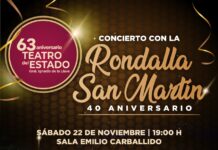 Celebra el 63° aniversario del Teatro del Estado con un concierto de la Rondalla San Martín