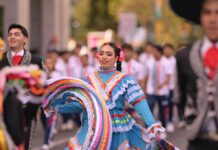 Rocío Nahle encabeza su primer Desfile Cívico–Deportivo por el 115 aniversario de la Revolución Mexicana