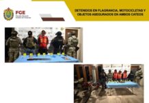 Cuatro detenidos, objetos asegurados y motocicletas en operativo en Camarón de Tejeda