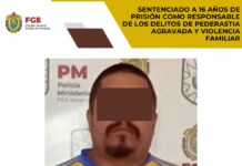 Sentenciado a 16 años de prisión como responsable de los delitos de pederastia agravada y violencia familiar en Huayacocotla