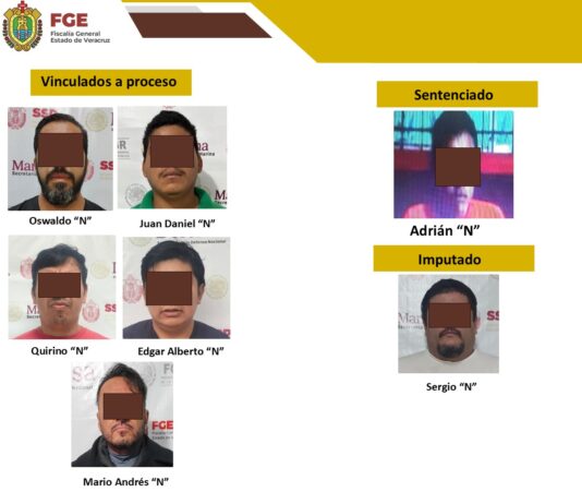 FGE obtiene sentencia de 32 años por homicidio doloso; suma imputaciones y vinculaciones a proceso en diversos municipios de Veracruz