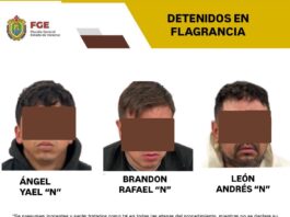 Detenidos en flagrancia presuntos asaltantes de banco en Xalapa