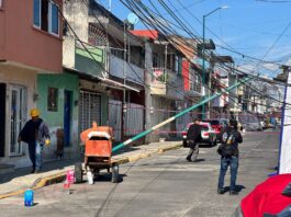 Camioneta derriba tres postes cerca de Basílica Menor de Nuestra Señora de Guadalupe