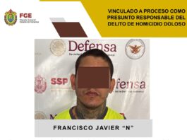 Vinculado a proceso como presunto responsable del delito de homicidio doloso