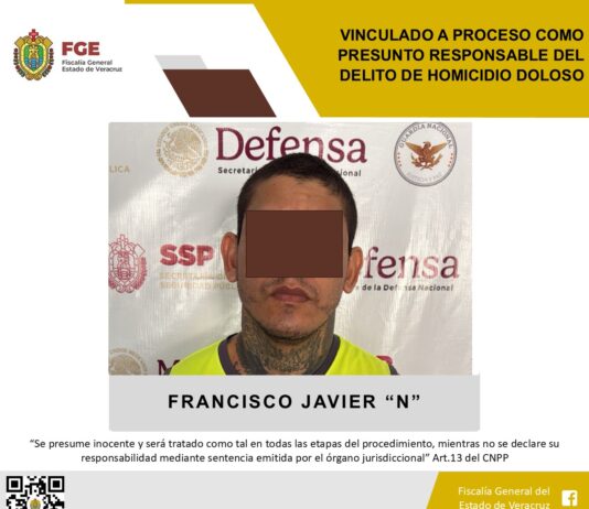 Vinculado a proceso como presunto responsable del delito de homicidio doloso