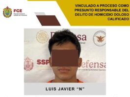 Vinculado a proceso como presunto responsable del delito de homicidio doloso calificado