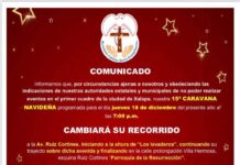 Modifican caravana navideña católica en Xalapa por orden oficial