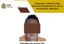 Ratifican prisión preventiva a presunto responsable del delito de secuestro agravado