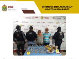 Dos personas detenidas y objetos asegurados en operativo de cateo en Playa Vicente