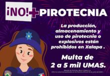 Aplicarán multas de 96 mil pesos por pirotecnia en Xalapa