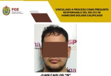 FGE obtiene vinculación a proceso contra presunto responsable de homicidio doloso calificado
