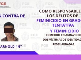 Sentenciado a 57 años de prisión como responsable de los delitos de feminicidio en grado de tentativa y feminicidio en Banderilla