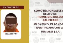 Sentenciado a 45 años de prisión como responsable del delito de homicidio doloso calificado