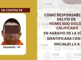Sentenciado a 45 años de prisión como responsable del delito de homicidio doloso calificado