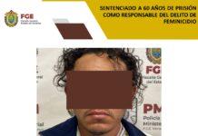 Sentenciado a 60 años de prisión como responsable del delito de feminicidio en Emiliano Zapata
