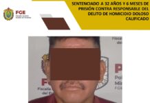 Sentenciado a 32 años y 6 meses de prisión contra responsable del delito de homicidio doloso calificado