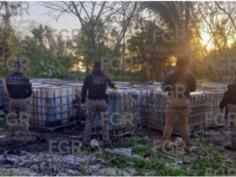 En cateo en Coatzacoalcos, asegura FGR más de 29 mil litros de hidrocarburo