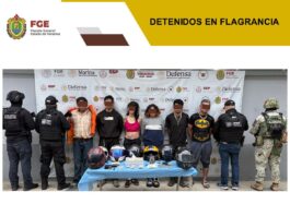 Seis personas detenidas y objetos asegurados en operativo de cateo con fuerzas federales y estatales en Xalapa