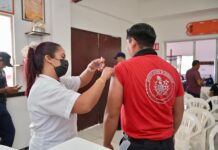 Inicia campaña de vacunación para Cuerpo de Bomberos y Protección Civil en la ciudad de Veracruz