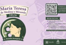 El IMMX convoca a participar en la entrega de la medalla María Teresa de Medina y Miranda 2026
