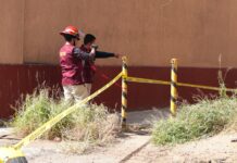 Acordona Protección Civil de Veracruz zona de desprendimiento en el Puente Morelos