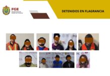 FGE detiene a 11 personas durante cateos realizados en diversos municipios