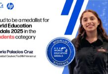 Valeria Palacios Cruz, egresada del Conalep y alumna del TecNM, obtiene la Medalla Mundial de la Educación 2025: Mario Delgado