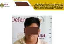 En Altotonga, sentenciado a 33 años de prisión como responsable de los delitos de abuso sexual de menores de edad agravado y pederastia agravada