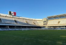 Alistan la Carrera Pirata Fuente con la meta dentro del estadio