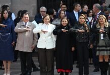 Gobernadora Rocío Nahle acompaña a la presidenta Claudia Sheinbaum en conmemoración de la Constitución