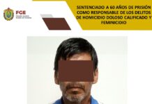 En Orizaba, sentencian a 60 años de prisión a responsable de homicidio doloso calificado y feminicidio