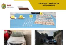 En Santiago Sochiapan y Carlos A. Carrillo, diligencias de cateo permiten detención y aseguramiento de vehículos e indicios